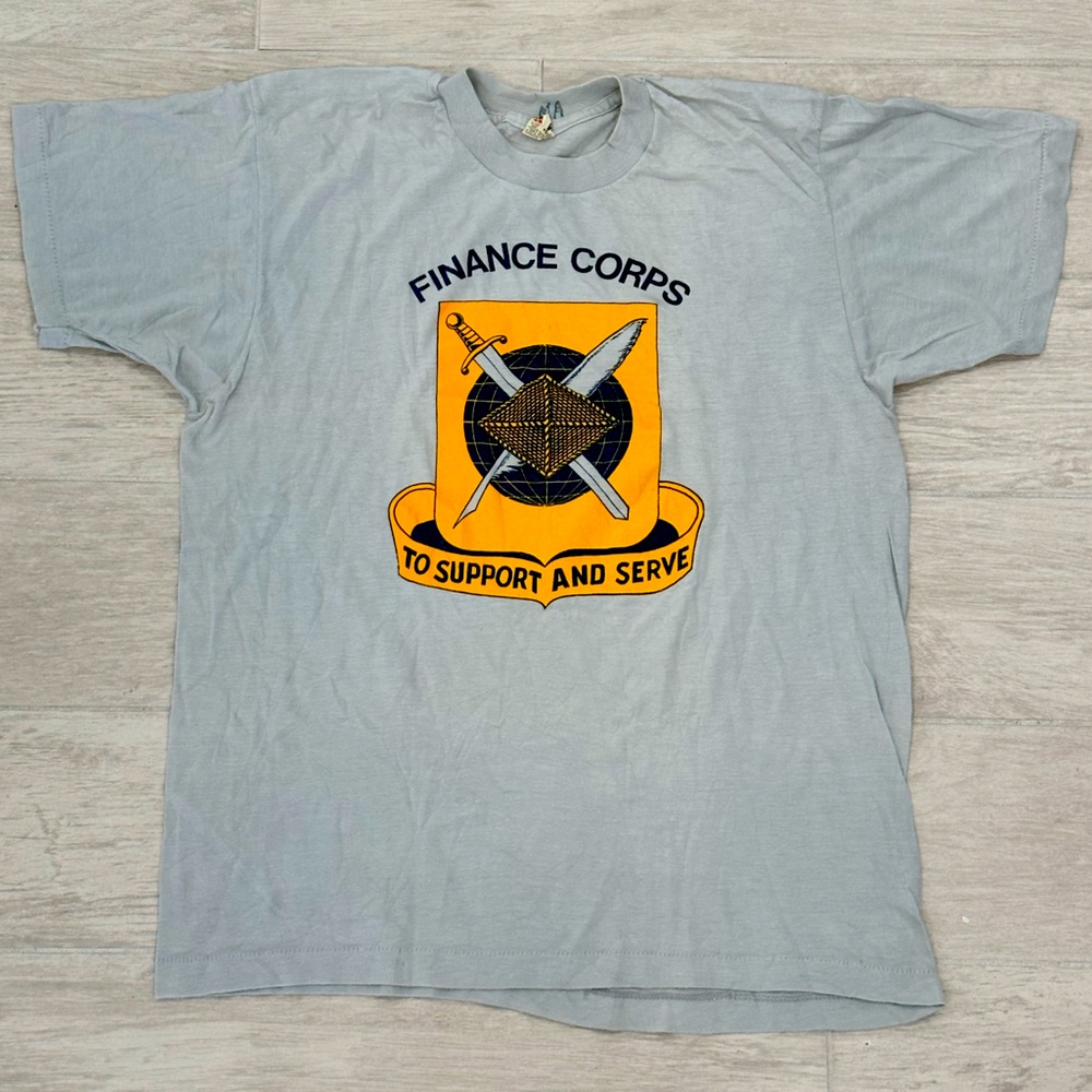 Vintage 80s Single Stitch Screen Stars “Finance Corps” Made In USA